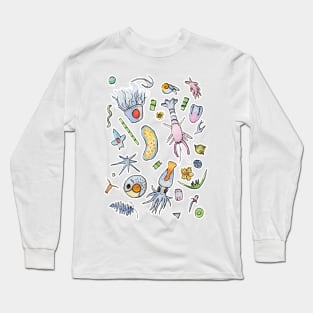 Pastel Plankton in Watercolor Long Sleeve T-Shirt